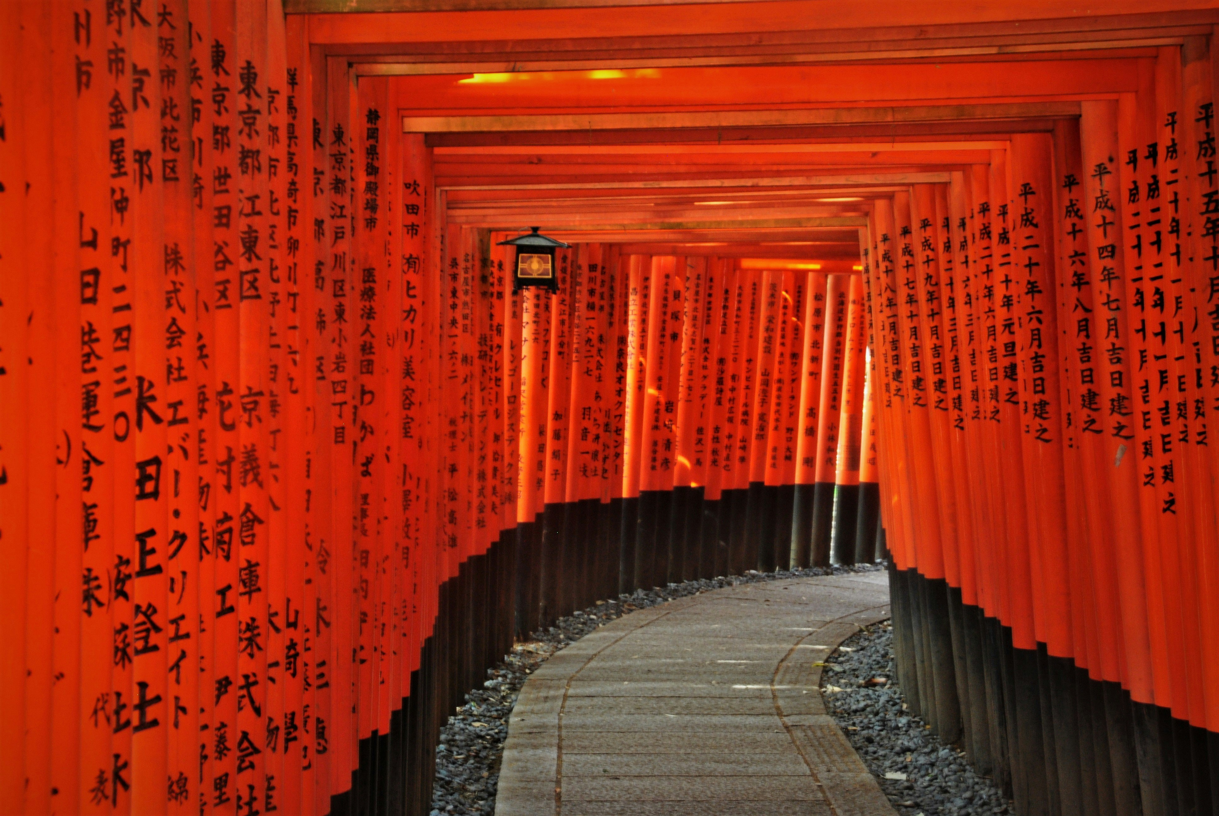 Fushimi Inari Shrine torii gates in Kyoto