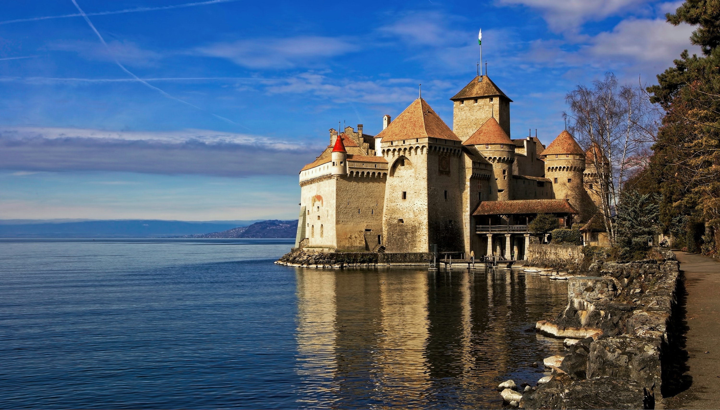 Lake Geneva in Montreux, Switzerland