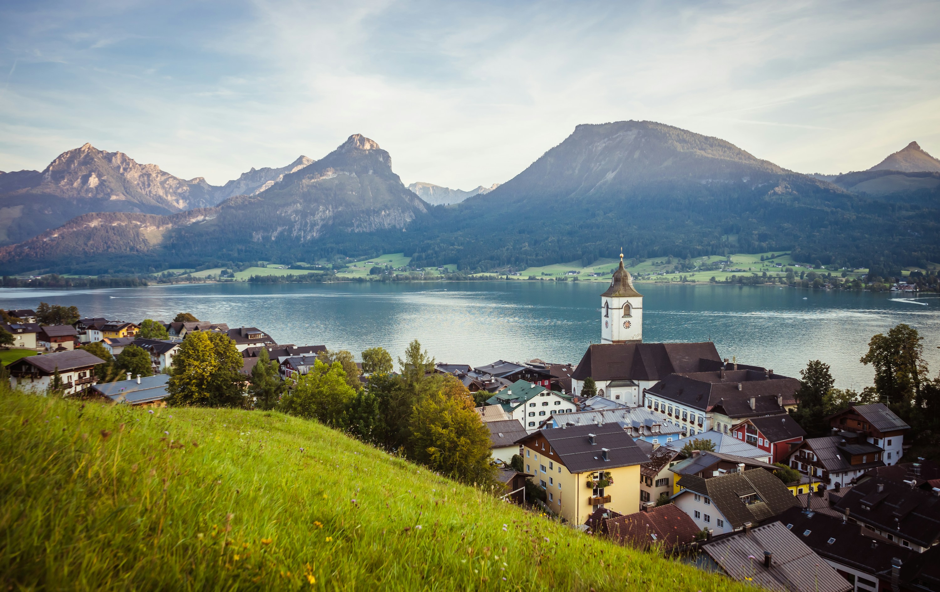 Lake Wolfgang in St. Wolfgang, Austria