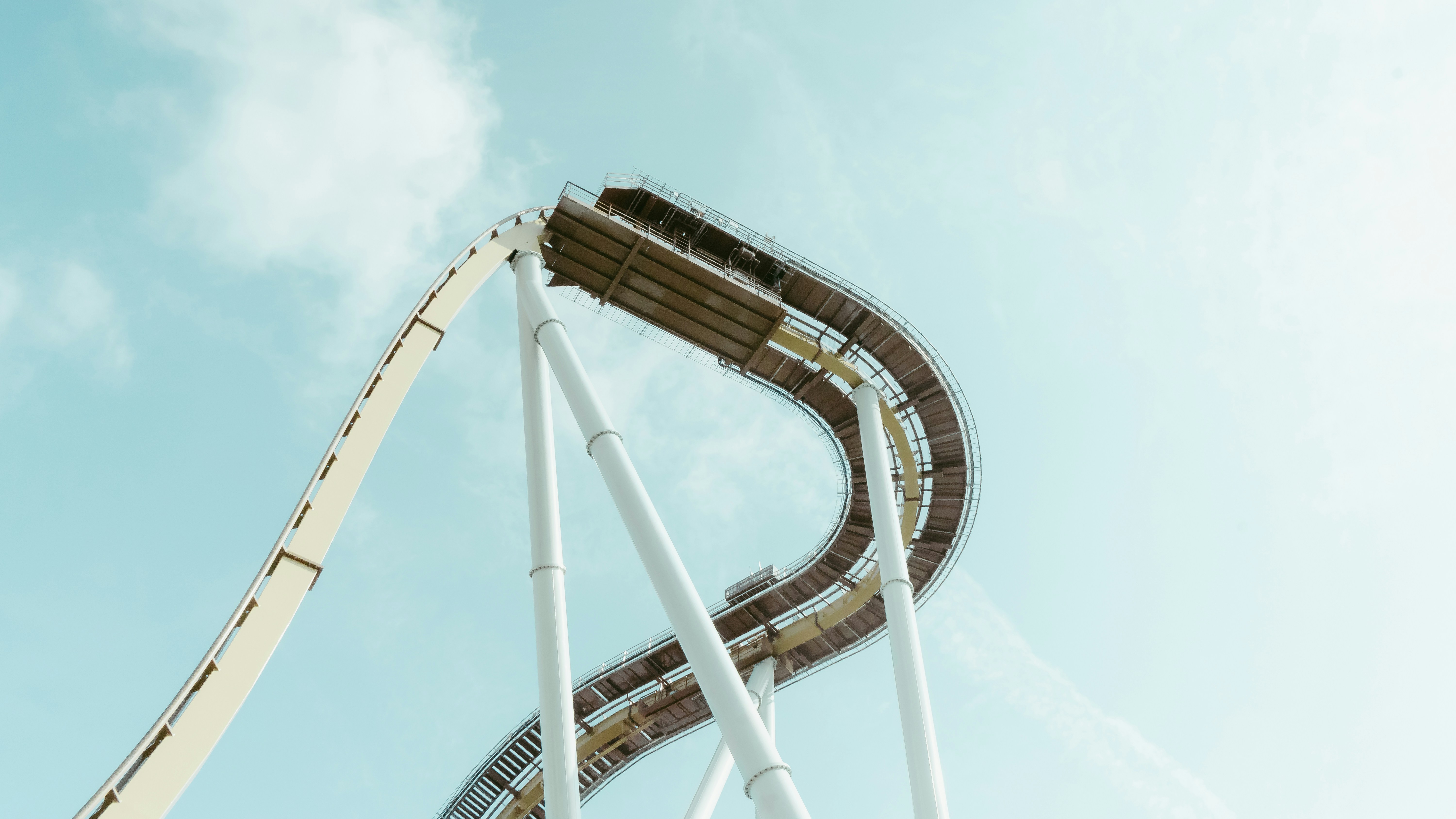 Roller coaster at Liseberg amusement park in Gothenburg, Sweden