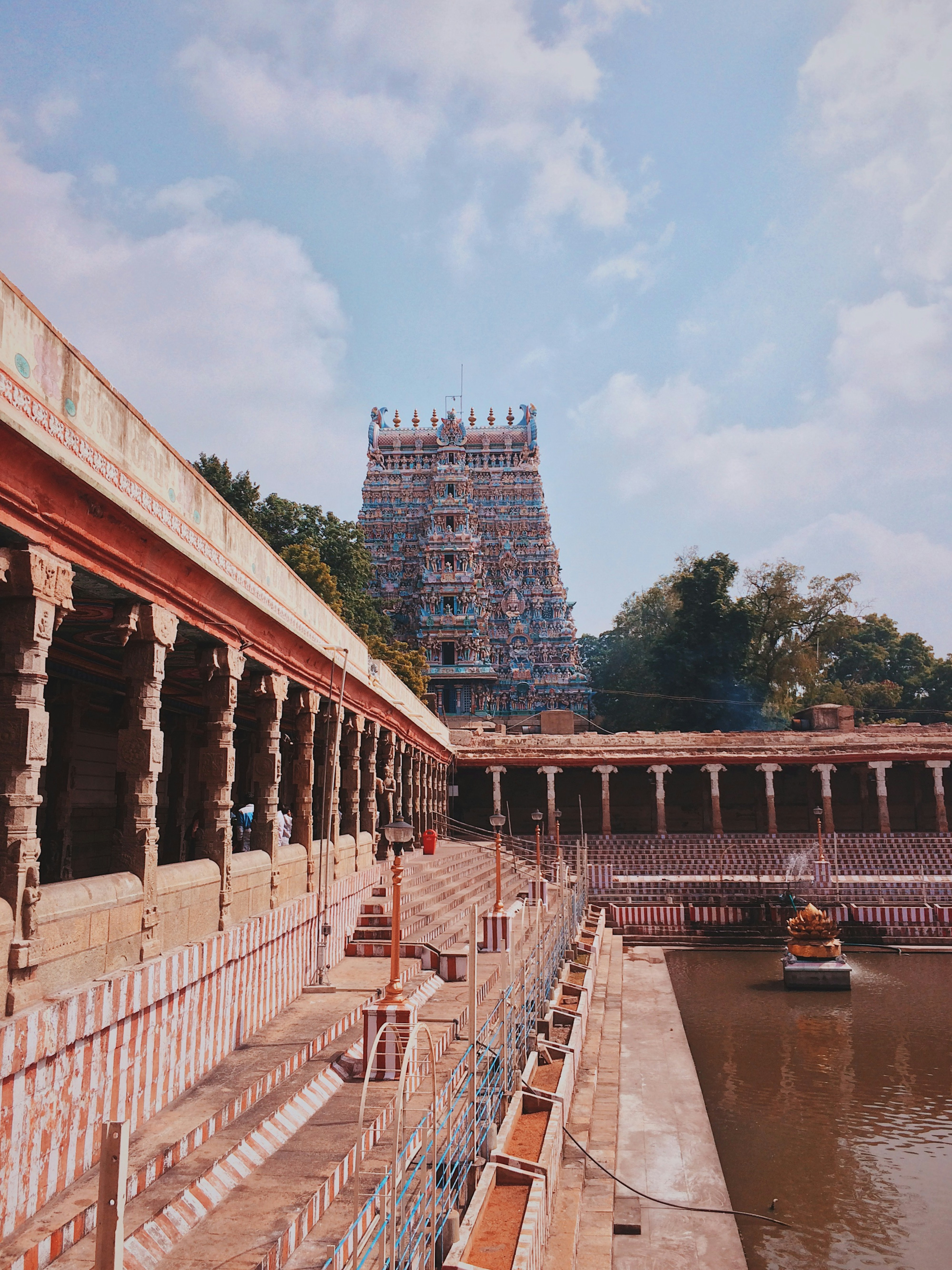 Meenakshi Amman Temple gopuram towers in Madurai, India