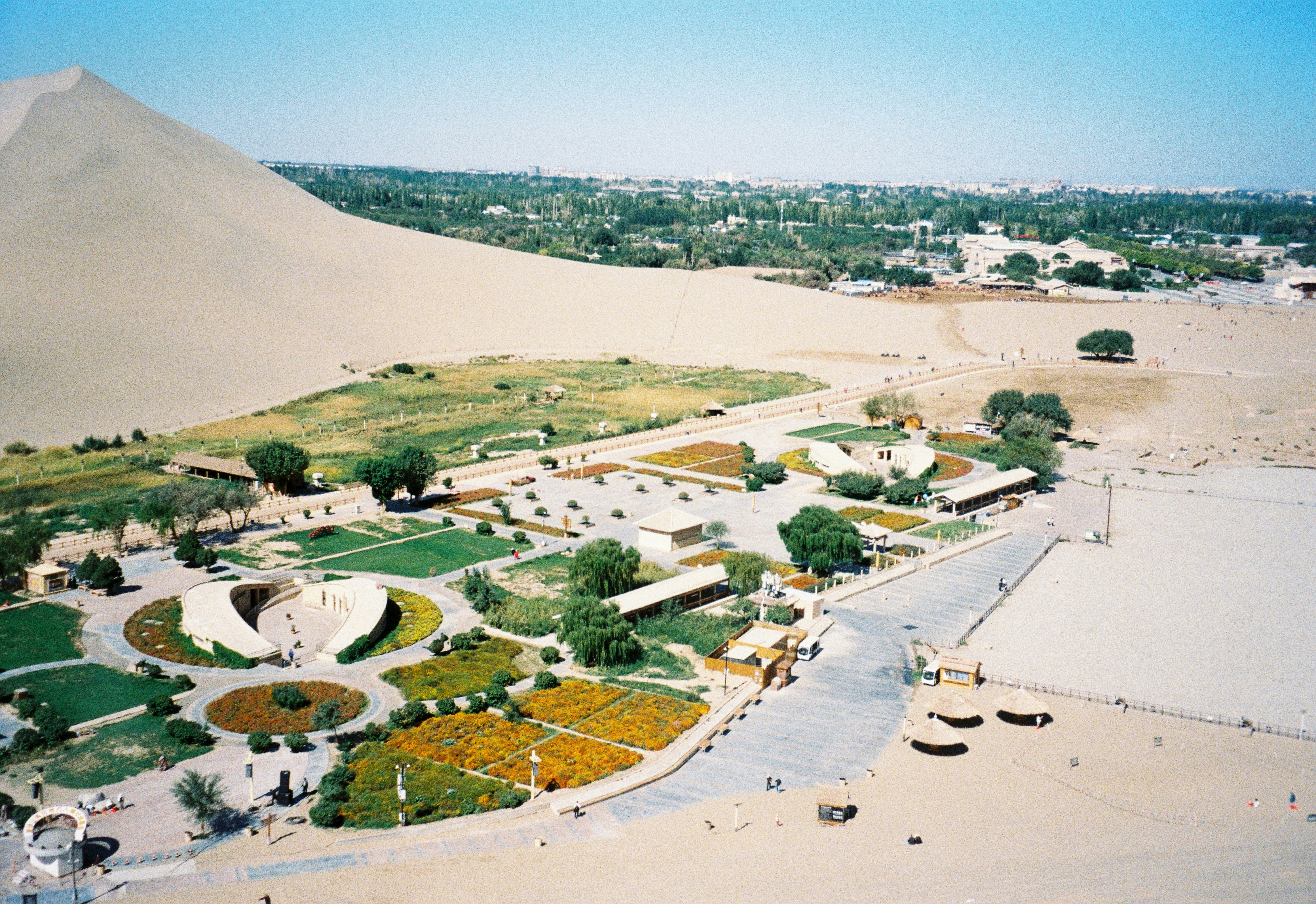 Mingsha Dunes and Crescent Lake in Gansu