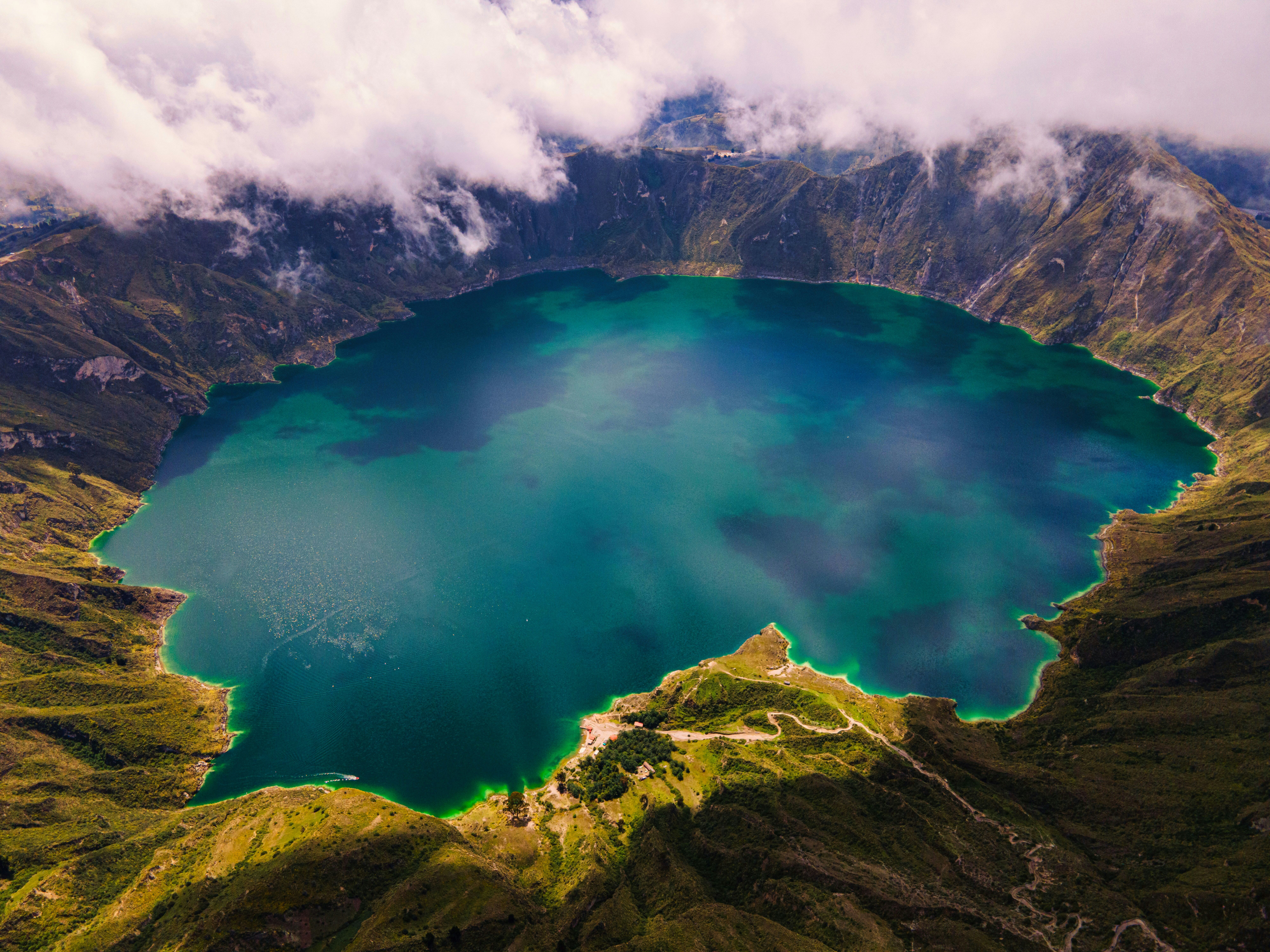 Quilotoa Crater Lake in Ecuador