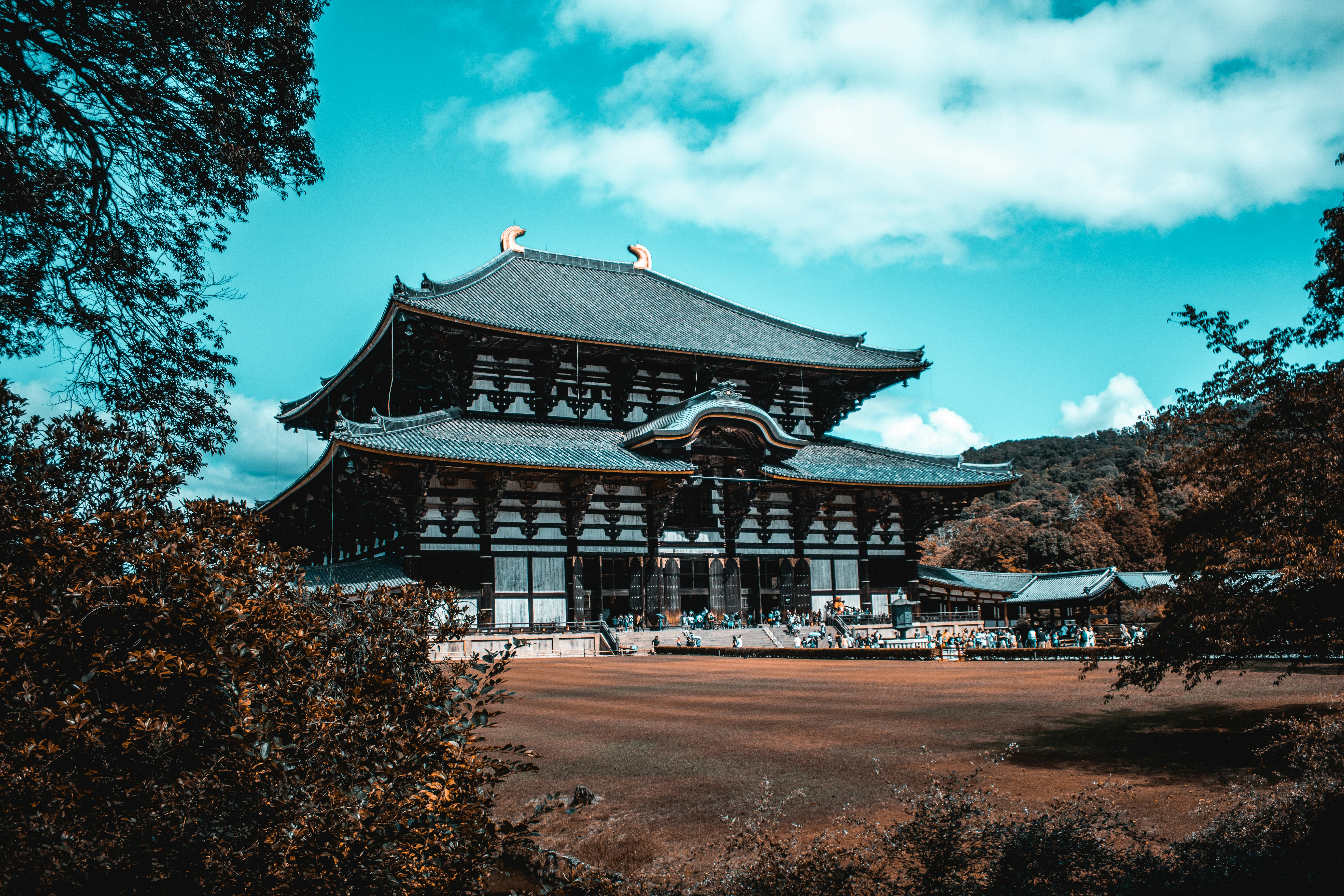 Todai-ji Temple's Great Buddha Hall in Nara, Japan