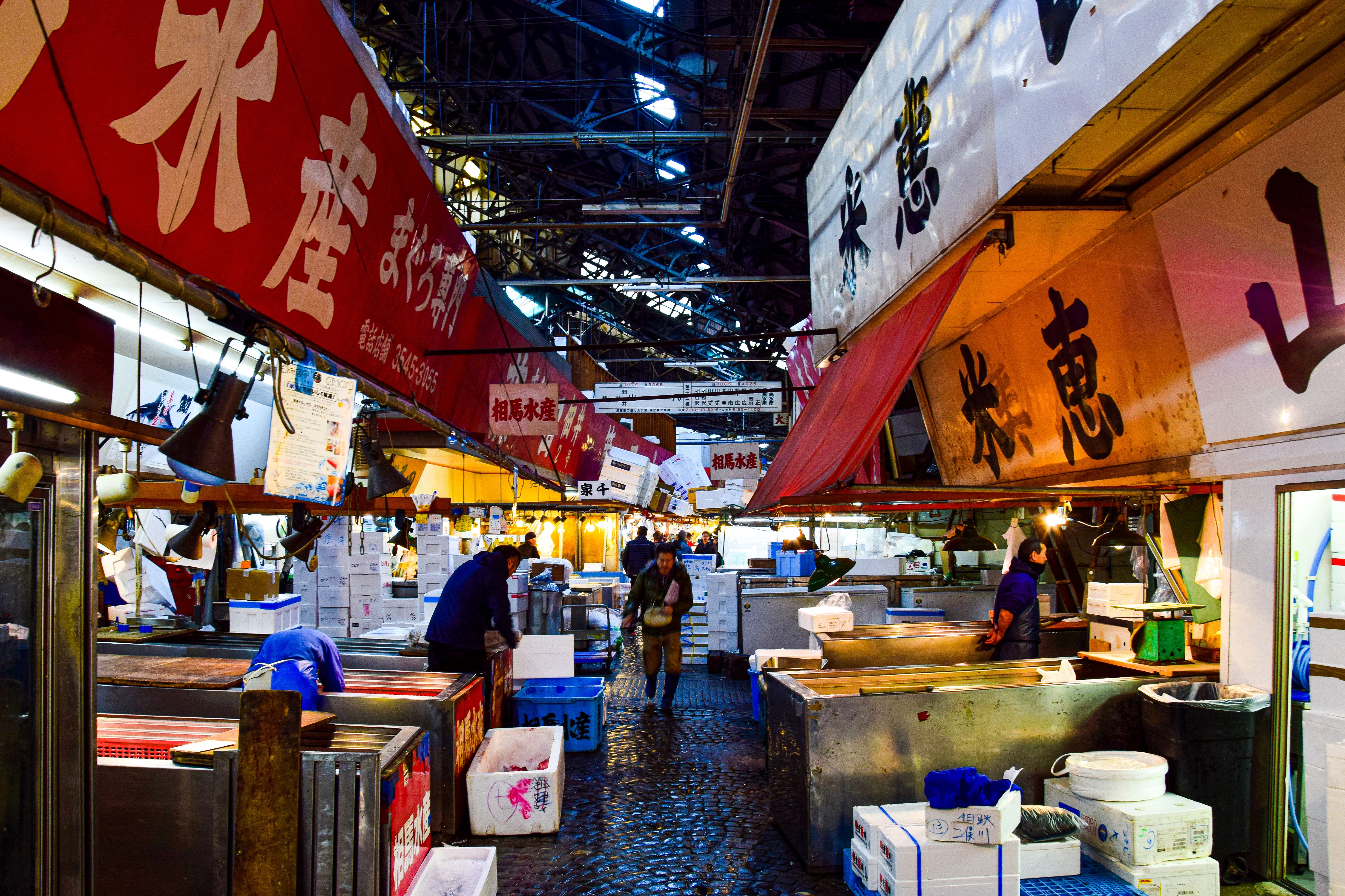 Tsukiji Outer Market in Japan